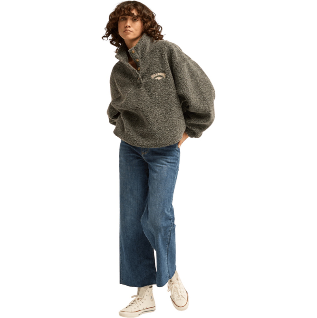 2026 Billabong Womens Run The Road Fleece EBJPF00113 - Off Black